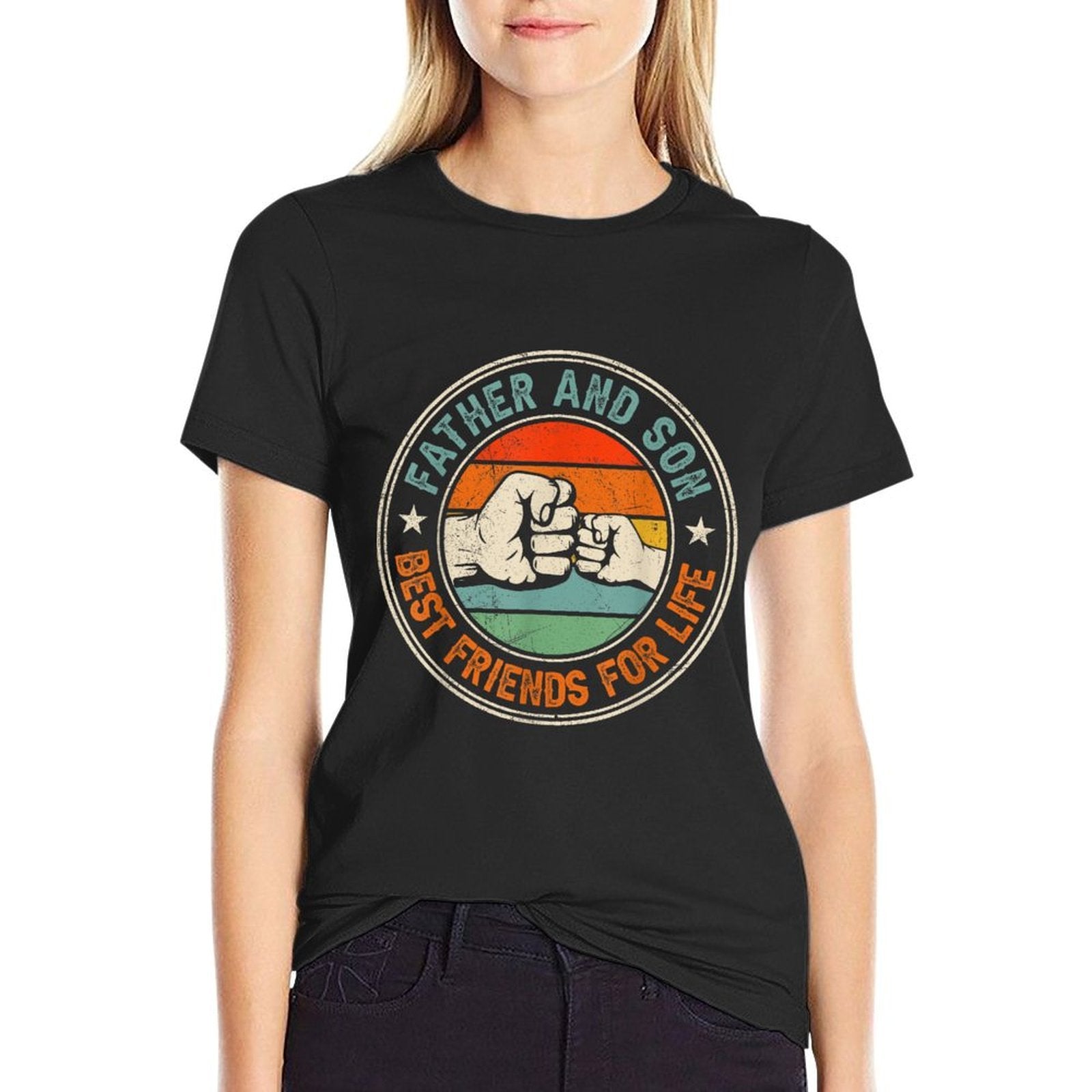 Father And Son Best Friends For Life Matching Fathers Day  Rolled Sleeves T-Shirt