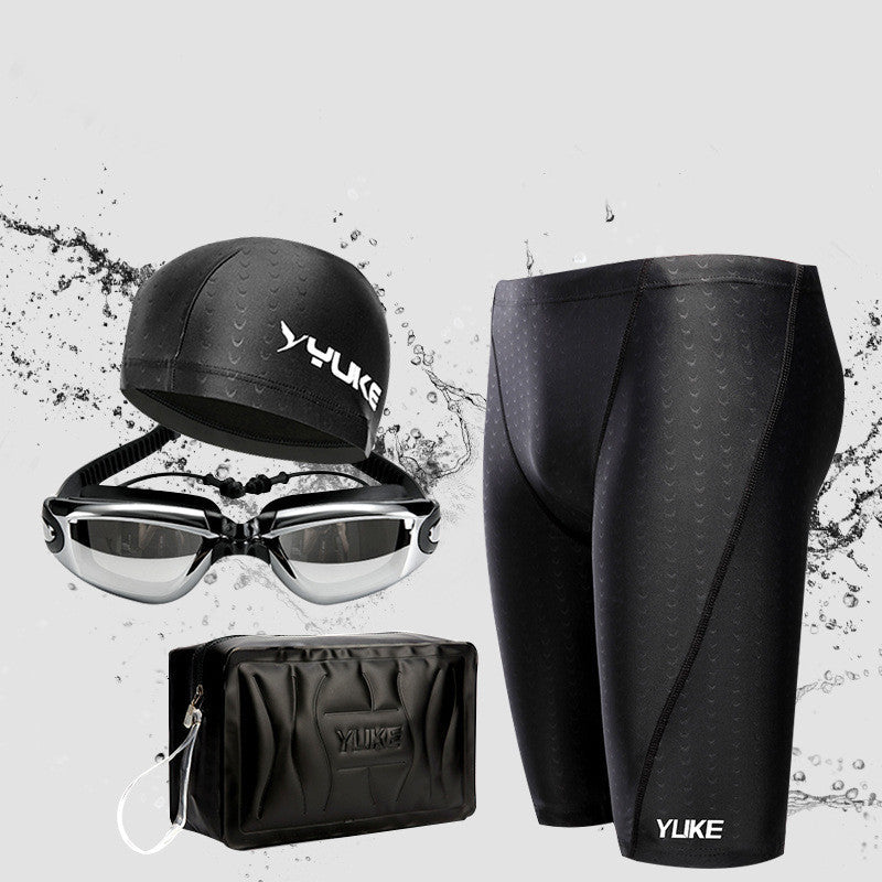 Men's Waterproof Swim Gear: Cap & Goggles Set