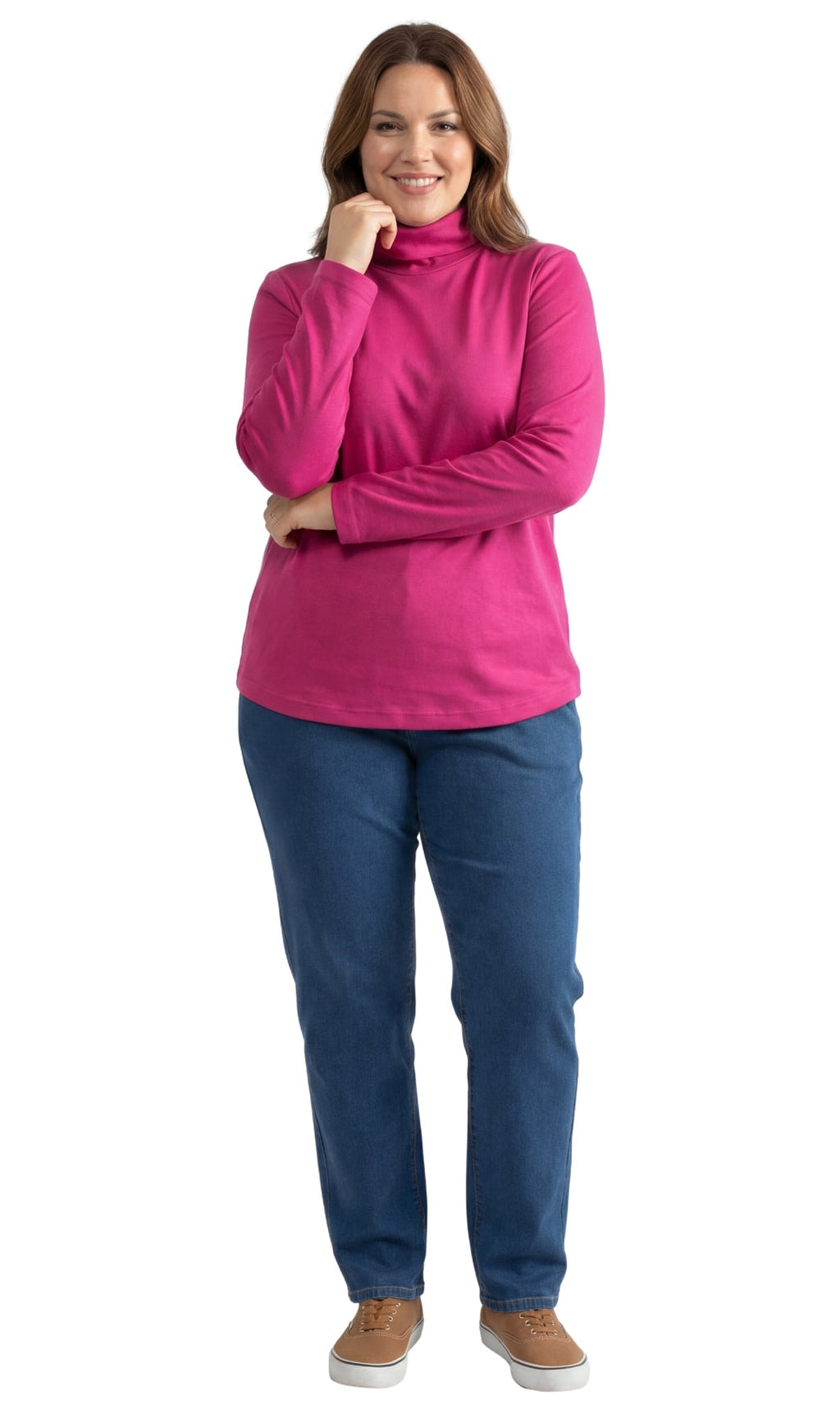 Women's Relaxed fit Long Sleeved Turtleneck Top