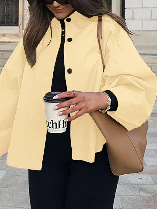 Women's French-Style Loose Mid-Length Trench Coat – Workwear Chic