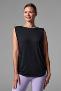 Women's Supine Twist Yoga Tank | Black