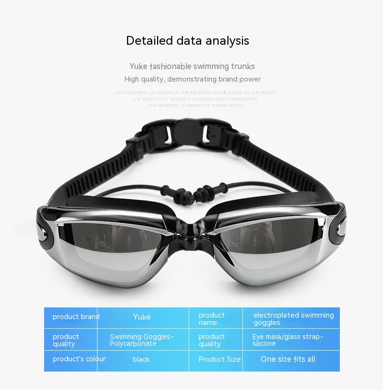 Men's Waterproof Swim Gear: Cap & Goggles Set