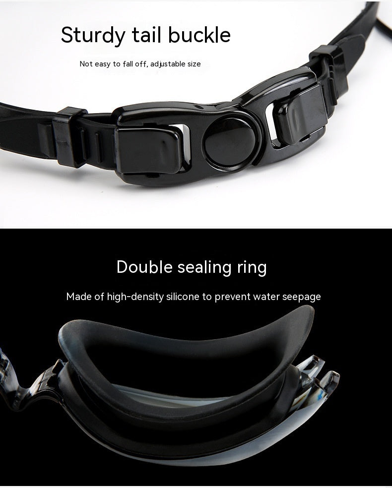 Men's Waterproof Swim Gear: Cap & Goggles Set