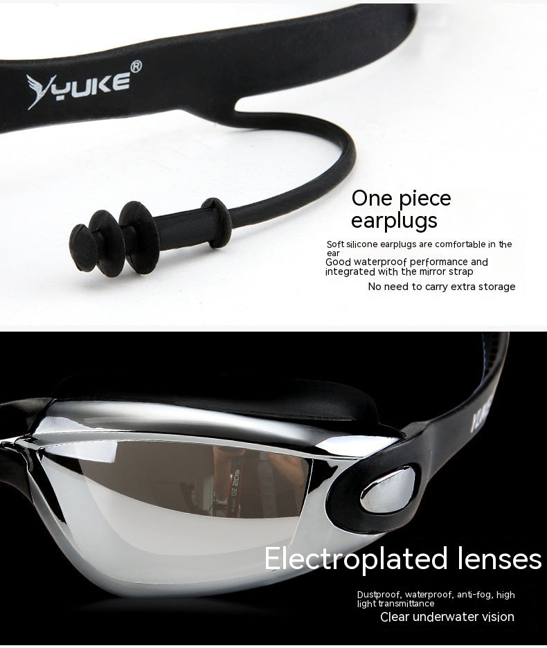 Men's Waterproof Swim Gear: Cap & Goggles Set