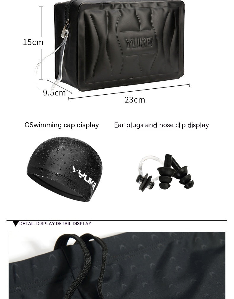 Men's Waterproof Swim Gear: Cap & Goggles Set