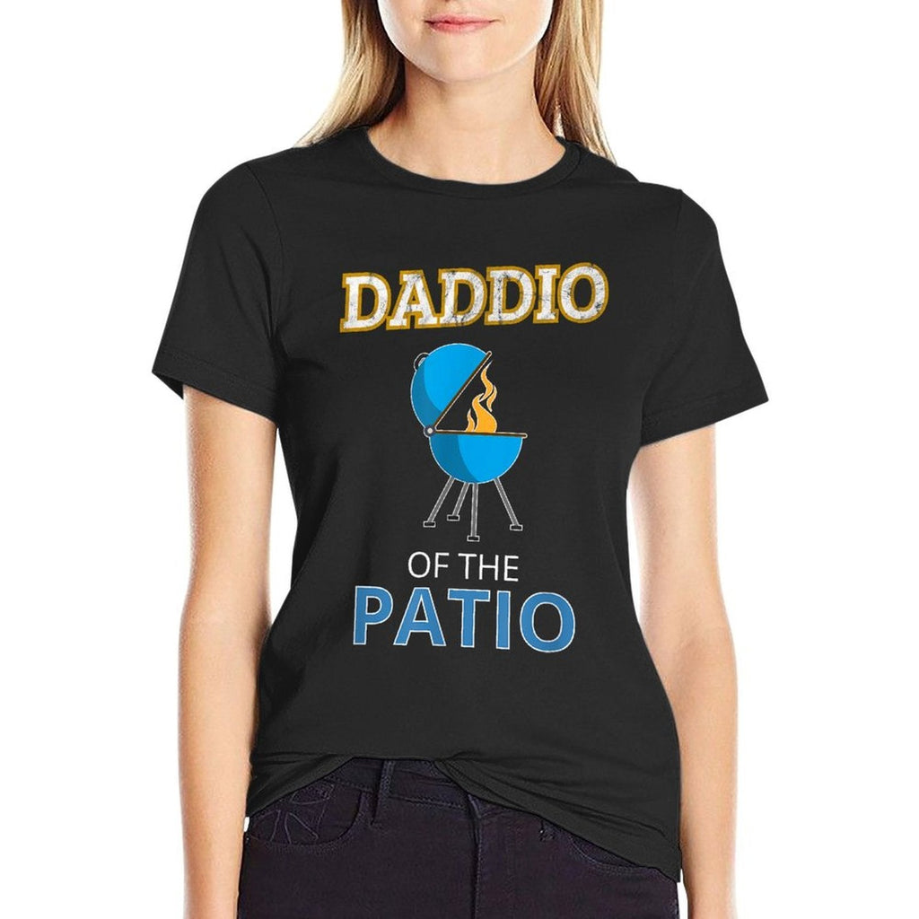 Funny Daddio Of The Patio Fathers Day BBQ Grill Dad  Relaxed-fit T-Shirt