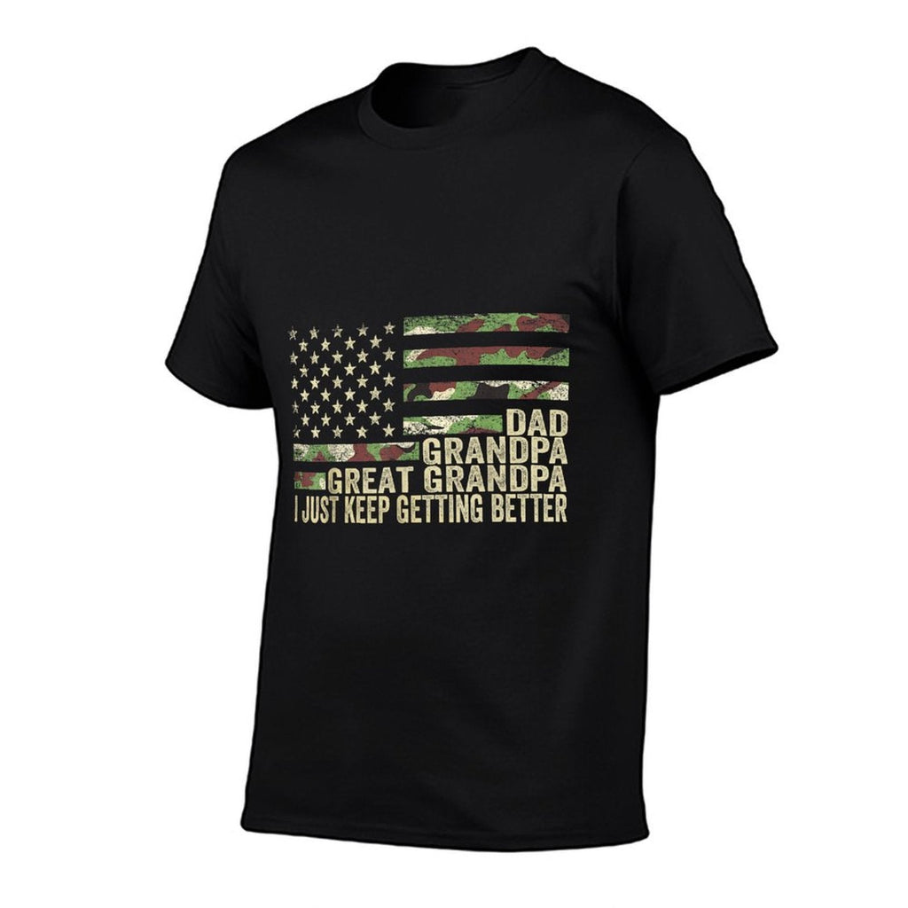 Fathers Day Gift from Grandkids Dad Grandpa Great Grandpa  Oversized Silhouette T-Shirt
