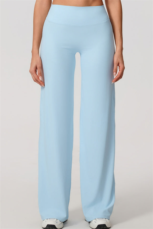 The Nestle Long Sleeve Crop Top Straight Leg Pants 2-Piece Set