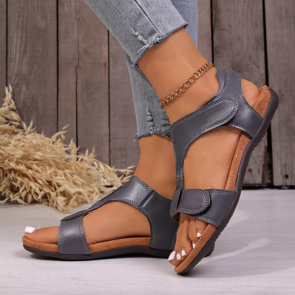 Open Toe Flats Sandals