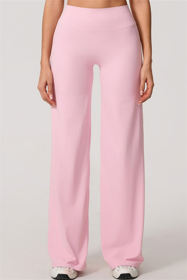 The Nestle Long Sleeve Crop Top Straight Leg Pants 2-Piece Set