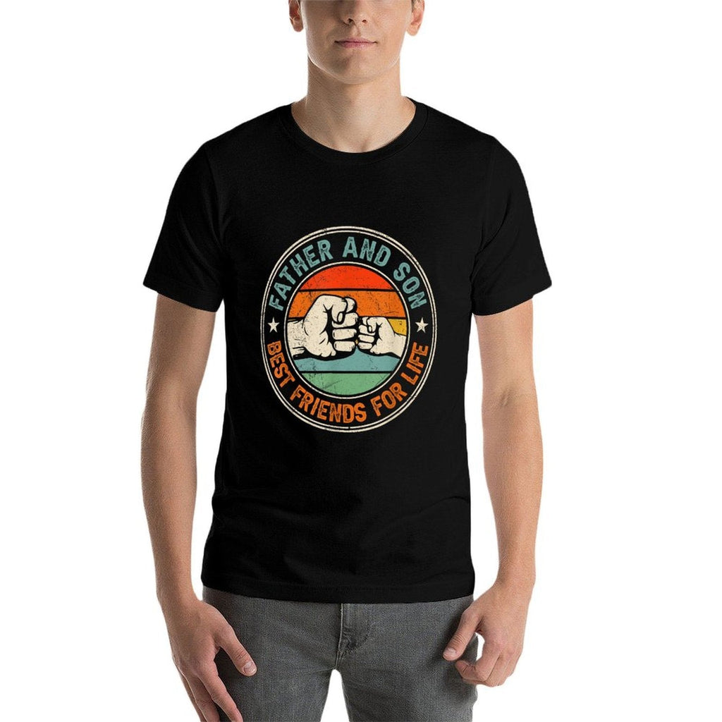 Father And Son Best Friends For Life Matching Fathers Day  Rolled Sleeves T-Shirt