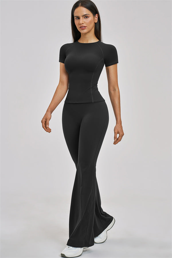 The Zenith T-shirt Flared Leggings 2-Piece Set