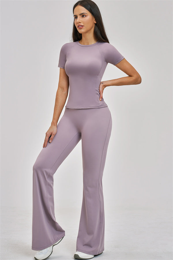 The Zenith T-shirt Flared Leggings 2-Piece Set