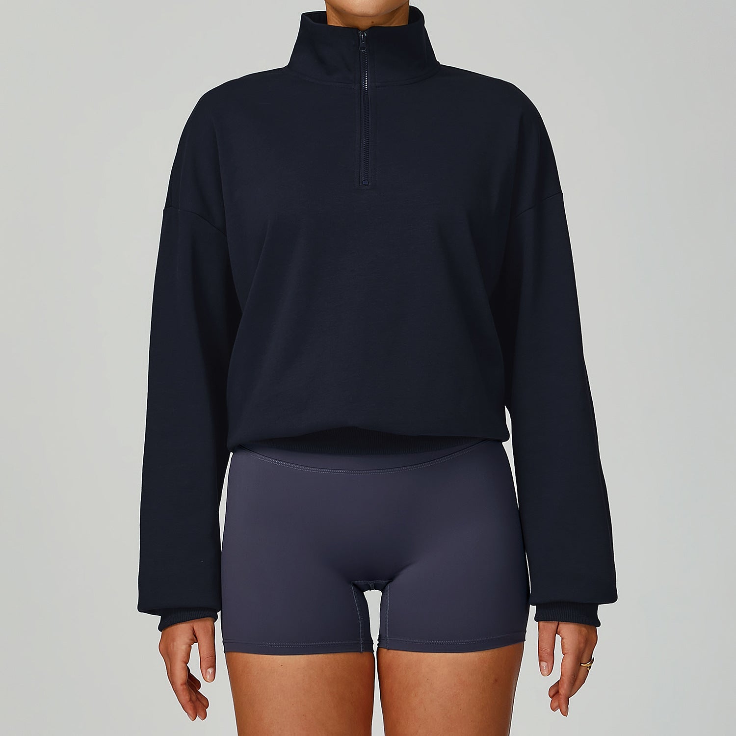 Autumn Winter Zipper Sweater Casual Loose Windproof Warm All Matching Sweater Women Running Fitness Sportswear