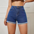 Women Knitted Denim Shorts