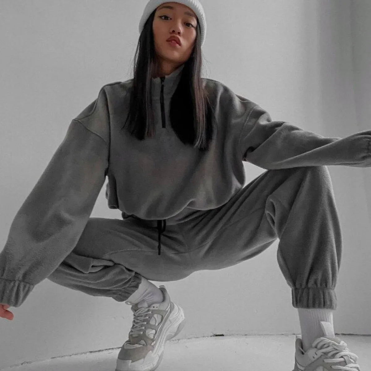 Women's 2 Piece Sportswear Set Hooded Sweatshirt Tracksuit Pants