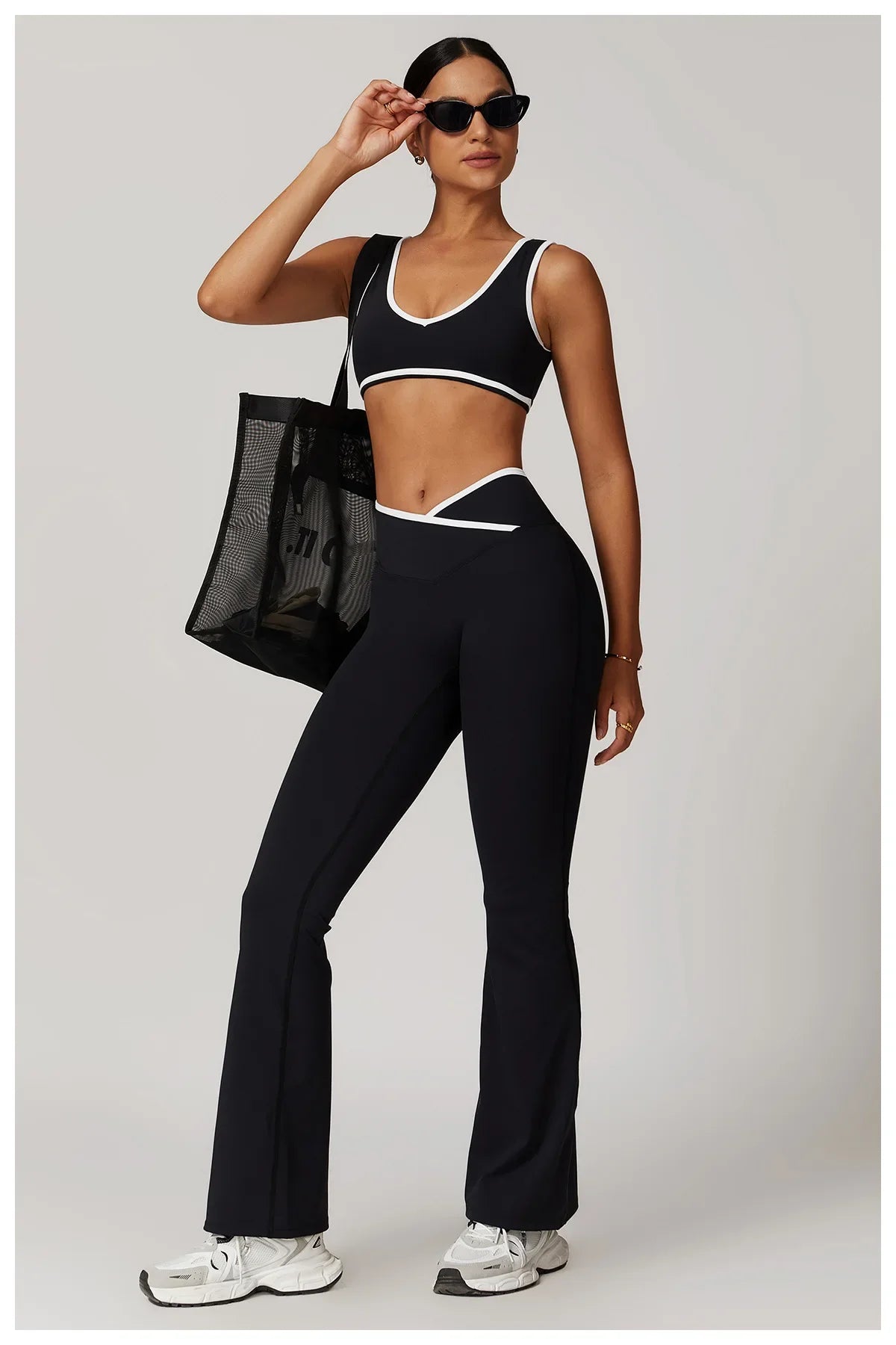 Yoga Set 2 Pieces Workout Outfits Fitness Sportswear Gym Tracksuit High Waist Leggings Sports Bra Athletic Wear Women Clothes
