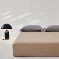 3pcs Set 100% Mulberry Silk Bed Sheet Set with 1pc Fitted Sheet and 2pcs Pillowcase Mattress Cover for Double King Queen Size