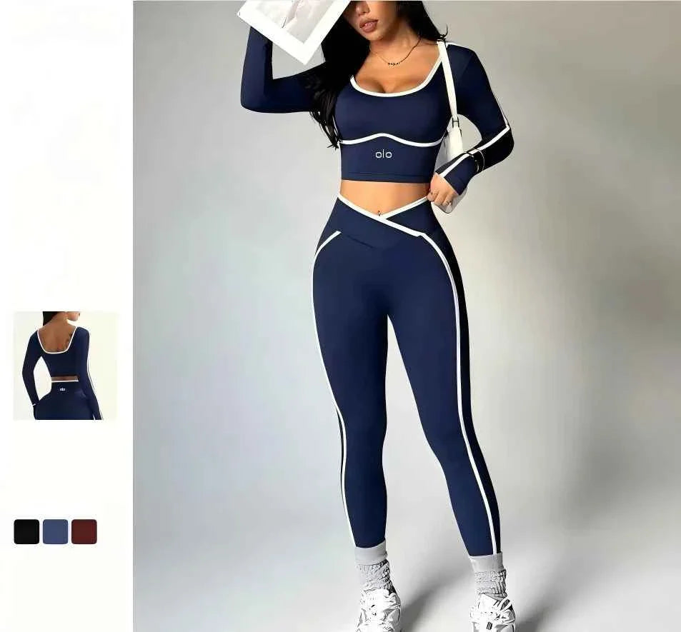 2026 Colorblock V-Waist Yoga Set