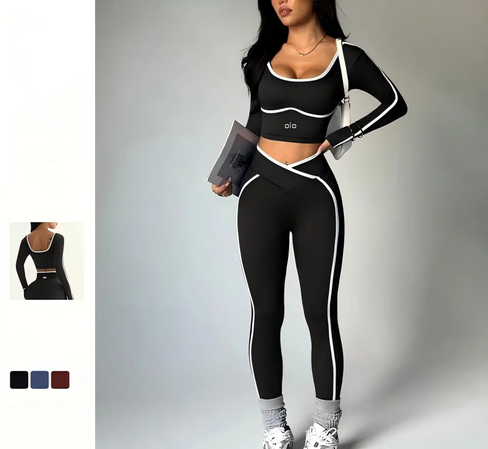 2026 Colorblock V-Waist Yoga Set