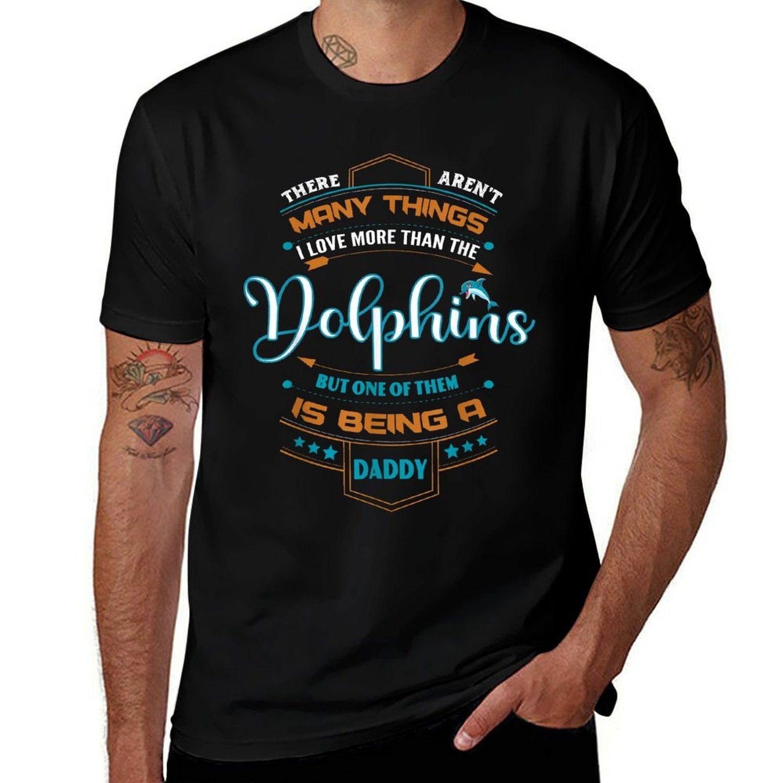 Vintage Dolphin Daddy Tshirts For Fathers Day Present  Relaxed-fit T-Shirt