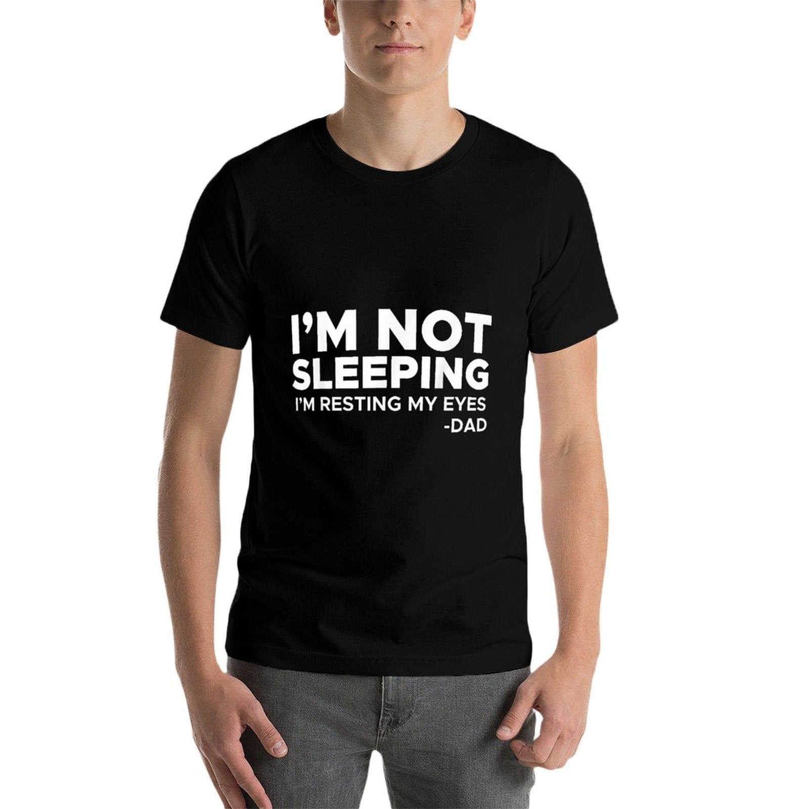 Happy Fathers Day 2021 Im Not Sleeping Vintage Mens  Tagless Design T-Shirt