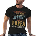 Poppa Is My Favorite Name - Fathers Day Poppa  Summer-ready Fabric T-Shirt