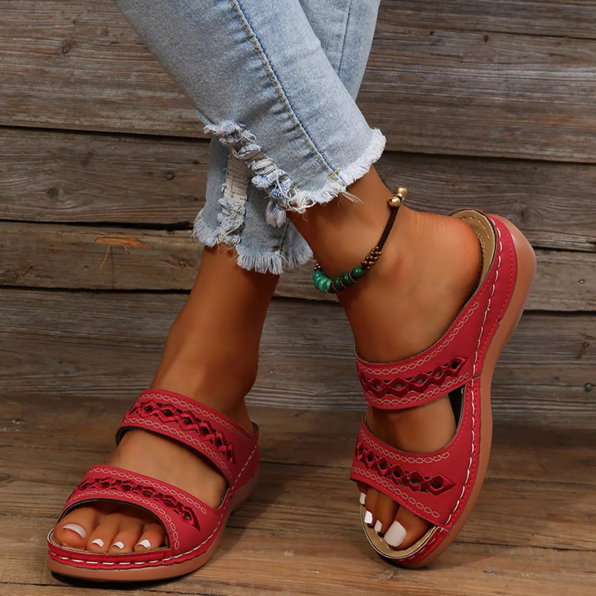 Open Toe Wedge Sandals