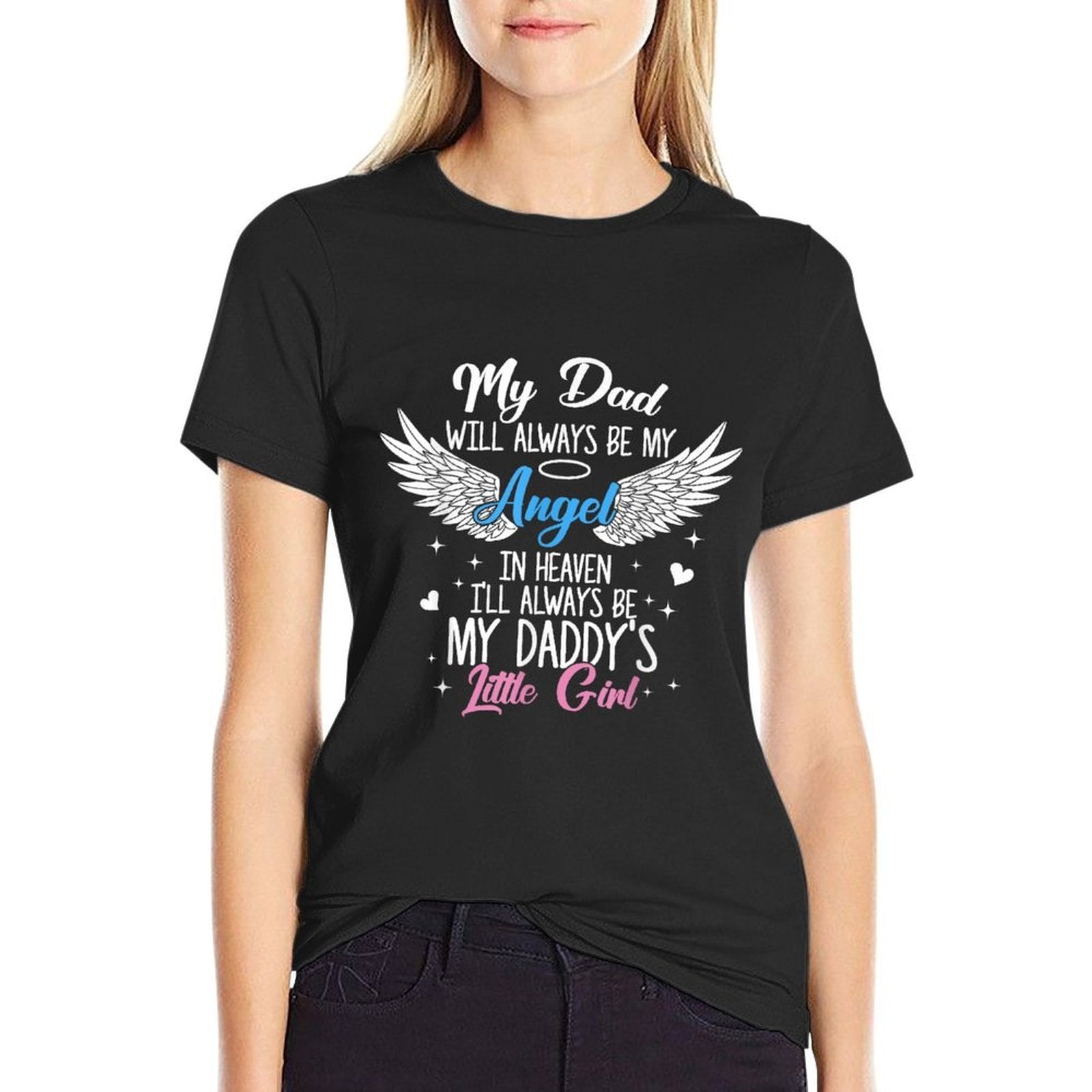 Fathers Day For Dad In Heaven In Loving Memory Of My Dad  Rolled Sleeves T-Shirt