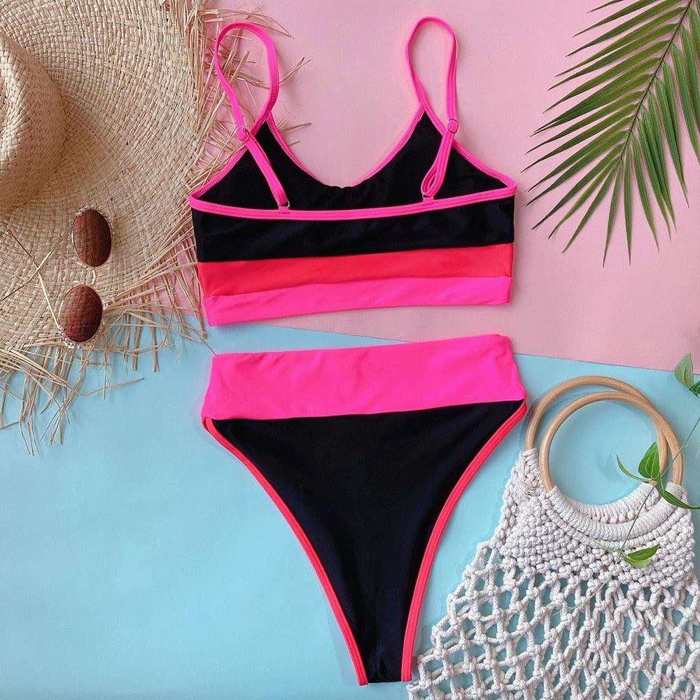 Summer Cute Vintage Women's Swimsuit Bikini Split Swimwear Women's Swimwear Women's 2-piece Beachwear Loose Bikini Fashion  Retro Bikini  Fashion Beachwear Summer Spa Beach Surf Sport