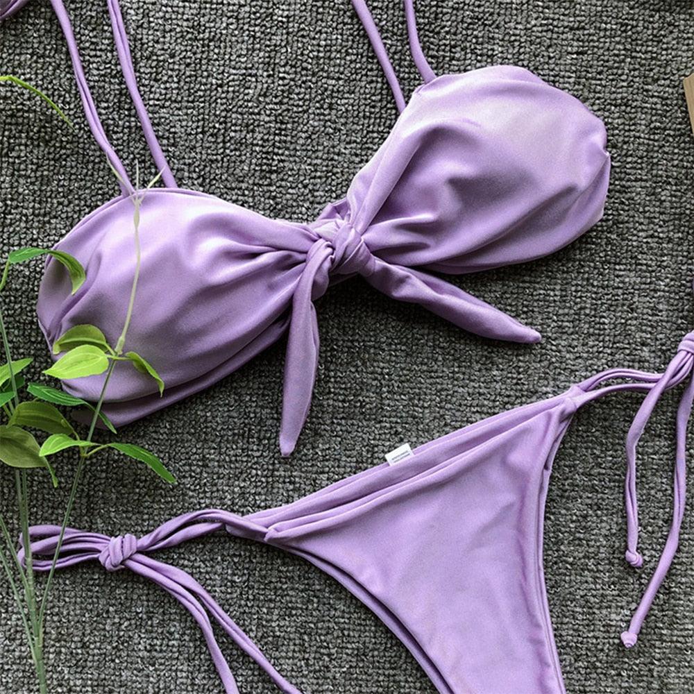 Summer Cute Vintage Women's Swimsuit Bikini Split Swimwear Women's Swimwear Women's 2-piece Beachwear Loose Bikini Fashion  Retro Bikini  Fashion Beachwear Summer Spa Beach Surf Sport